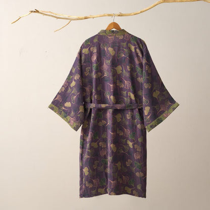 Kimono in garza di cotone Ginkgo Biloba - image 4
