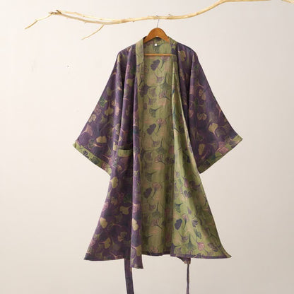 Kimono in garza di cotone Ginkgo Biloba - image 3
