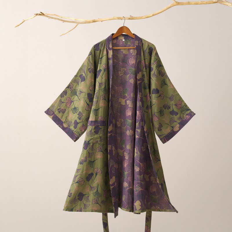 Kimono in garza di cotone Ginkgo Biloba - image 35
