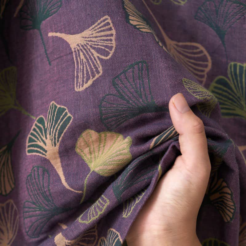 Kimono in garza di cotone Ginkgo Biloba - image 7
