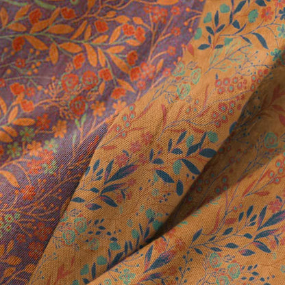 Kimono in garza di cotone con foglie vintage - image 8