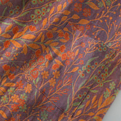 Kimono in garza di cotone con foglie vintage - image 9