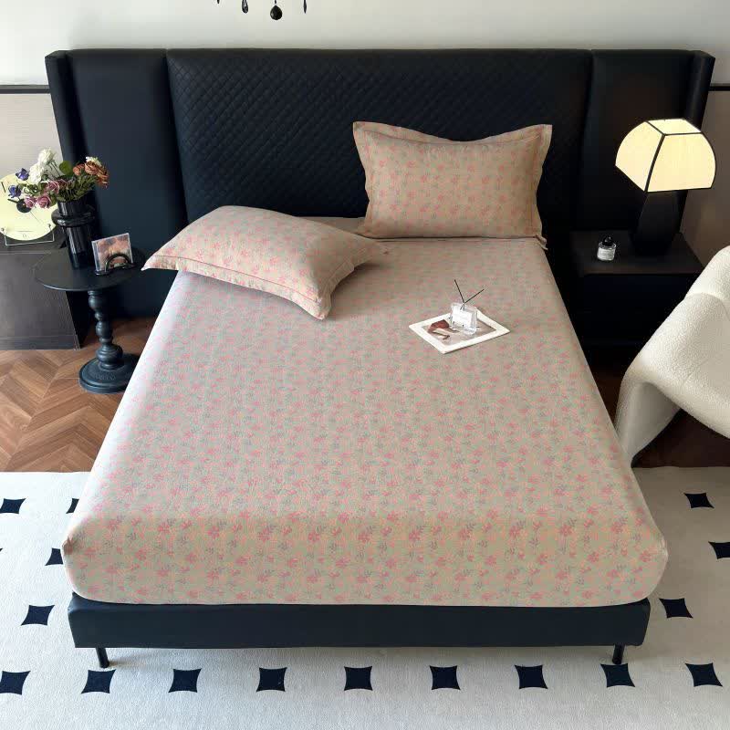 Lenzuolo con angoli in garza di cotone con motivo floreale pastorale - image 4