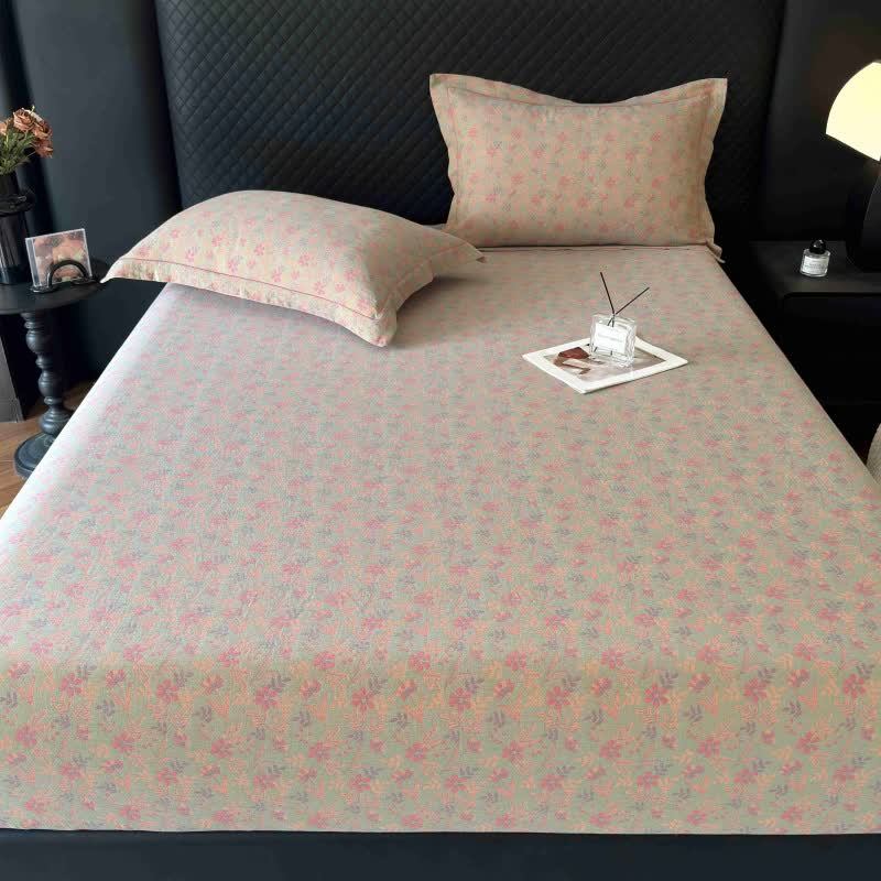 Lenzuolo con angoli in garza di cotone con motivo floreale pastorale - image 5