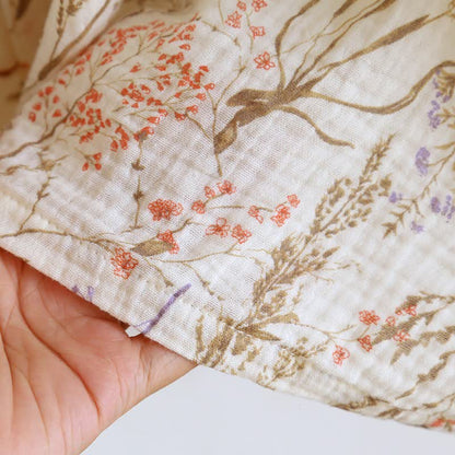 Accappatoio kimono in garza di cotone floreale tenue - image 10