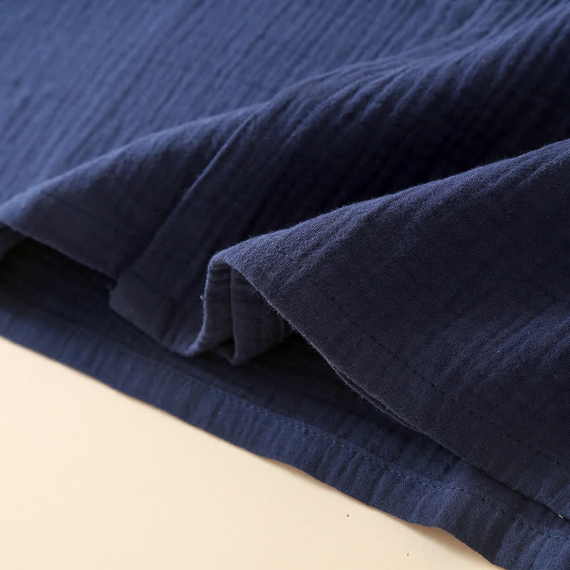 Accappatoio kimono unisex minimalista in garza di cotone - image 9