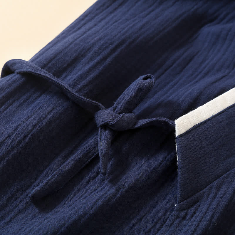 Accappatoio kimono unisex minimalista in garza di cotone - image 7