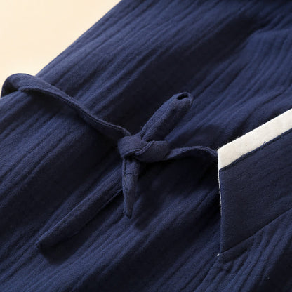 Accappatoio kimono unisex minimalista in garza di cotone - image 7