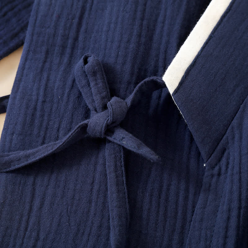 Accappatoio kimono unisex minimalista in garza di cotone - image 6