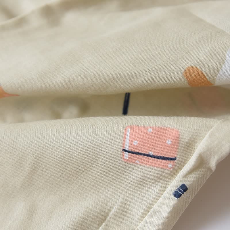 Kimono in garza di cotone con gatto abbinato - image 13