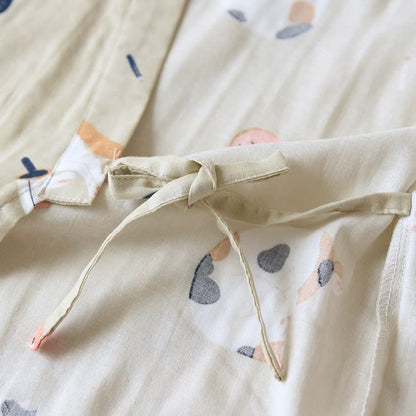 Kimono in garza di cotone con gatto abbinato - image 7