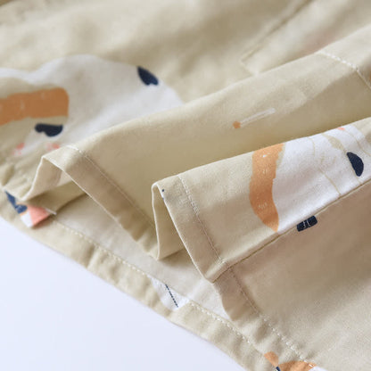 Kimono in garza di cotone con gatto abbinato - image 10