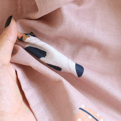 Completo da notte in cotone con gatto dei cartoni animati abbinato - image 15