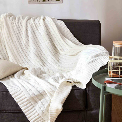 Coperta in maglia di cotone tinta unita Ownkoti per divano - image 21