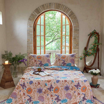 Coperta in cotone con nappe a forma di farfalla pastorale Ownkoti - 2 federe - 48cm x 74cm - image 0