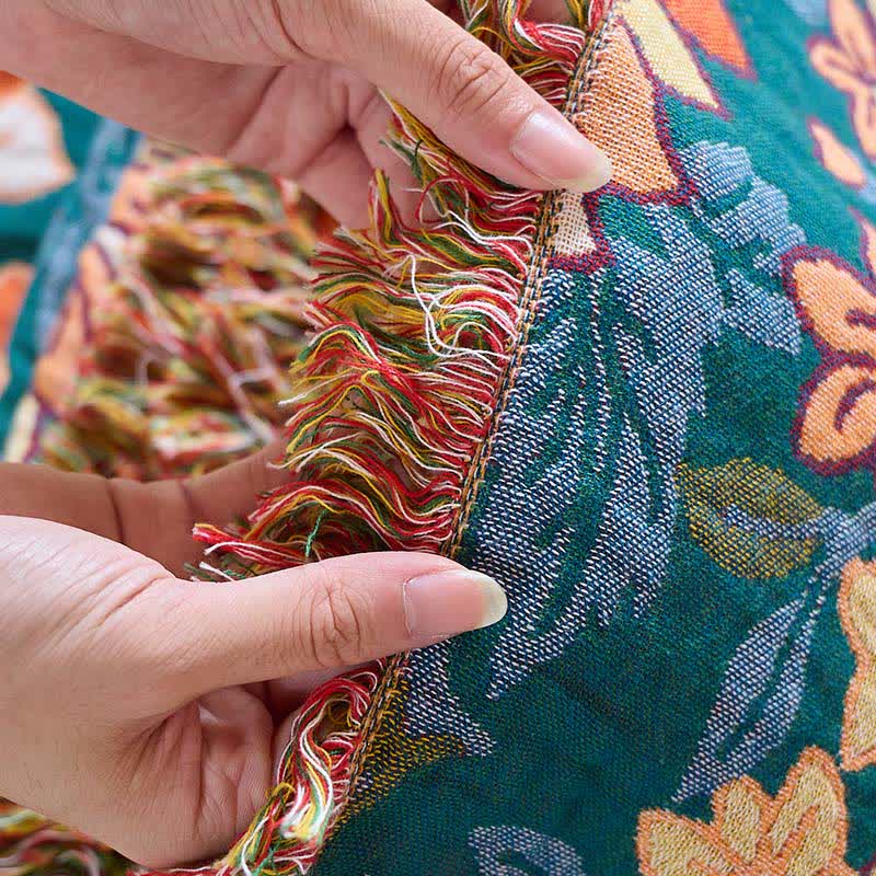 Coperta in cotone con nappe floreali Ownkoti - image 10