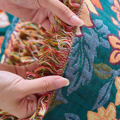 Coperta in cotone con nappe floreali Ownkoti - image 10