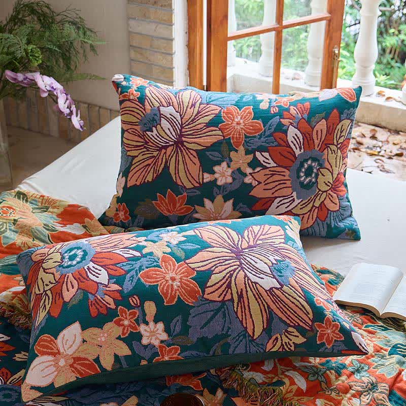 Coperta in cotone con nappe floreali Ownkoti - image 6