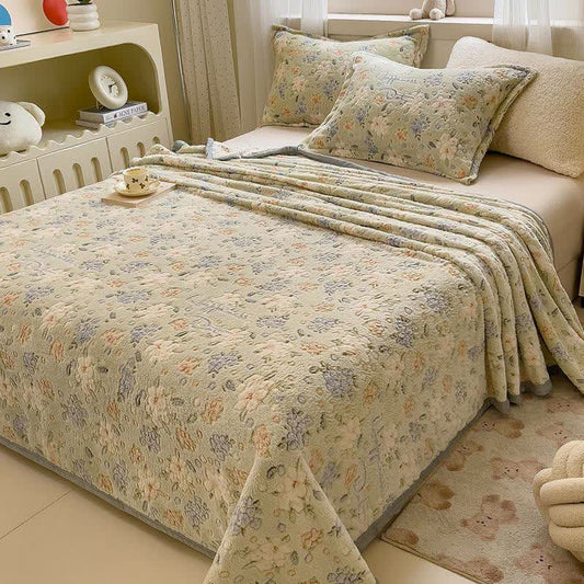 Elegante coperta floreale in peluche Ownkoti - Coperta con 2 federe - Matrimoniale Grande - image 0