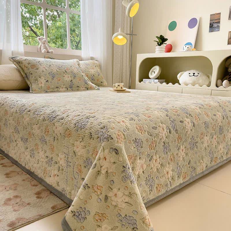 Elegante coperta floreale in peluche Ownkoti - image 1