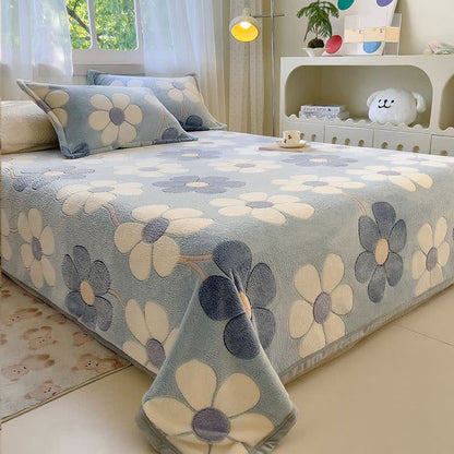 Coperta in peluche floreale rustica Ownkoti - image 1