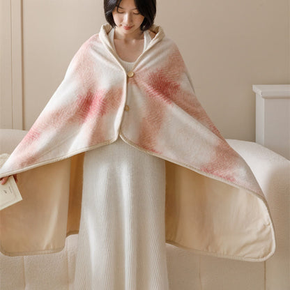 Coperta scialle con cappuccio indossabile e accogliente - Rosa - 100 cm x 140 cm - image 21