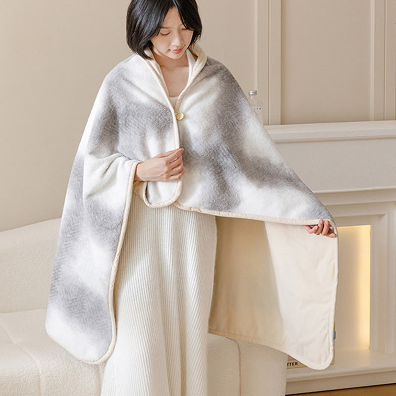 Coperta scialle con cappuccio indossabile e accogliente - Grigio - 100 cm x 140 cm - image 17