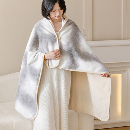 Coperta scialle con cappuccio indossabile e accogliente - Grigio - 100 cm x 140 cm - image 17