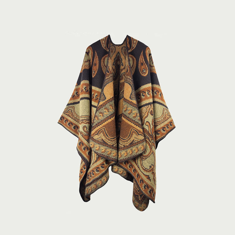 Mantella scialle vintage bifacciale - B - 150cm x 120cm - image 1