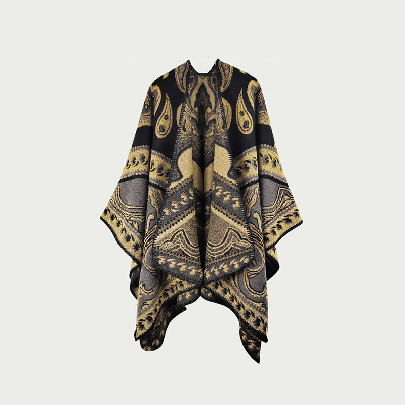 Mantella scialle vintage bifacciale - D - 150cm x 120cm - image 3