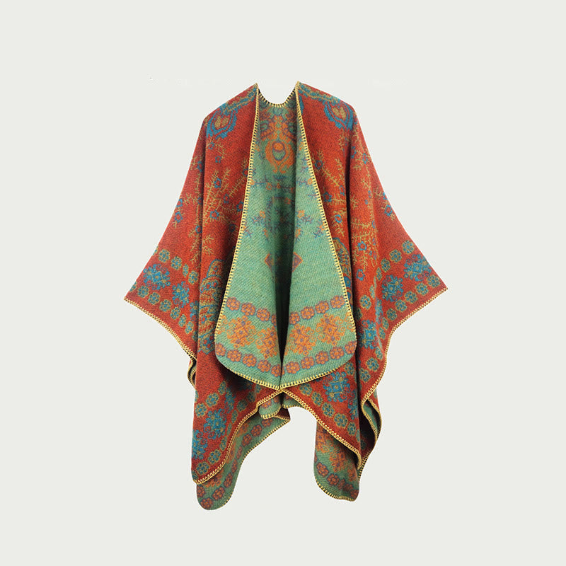 Mantella scialle vintage bifacciale - A - 150cm x 120cm - image 0