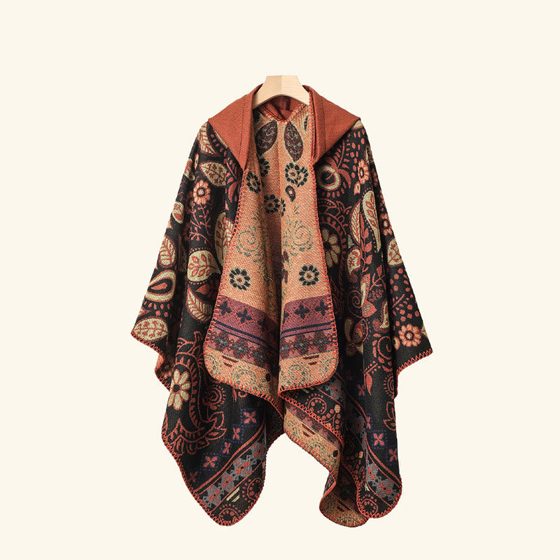 Mantella con cappuccio e scialle vintage Paisley - image 8