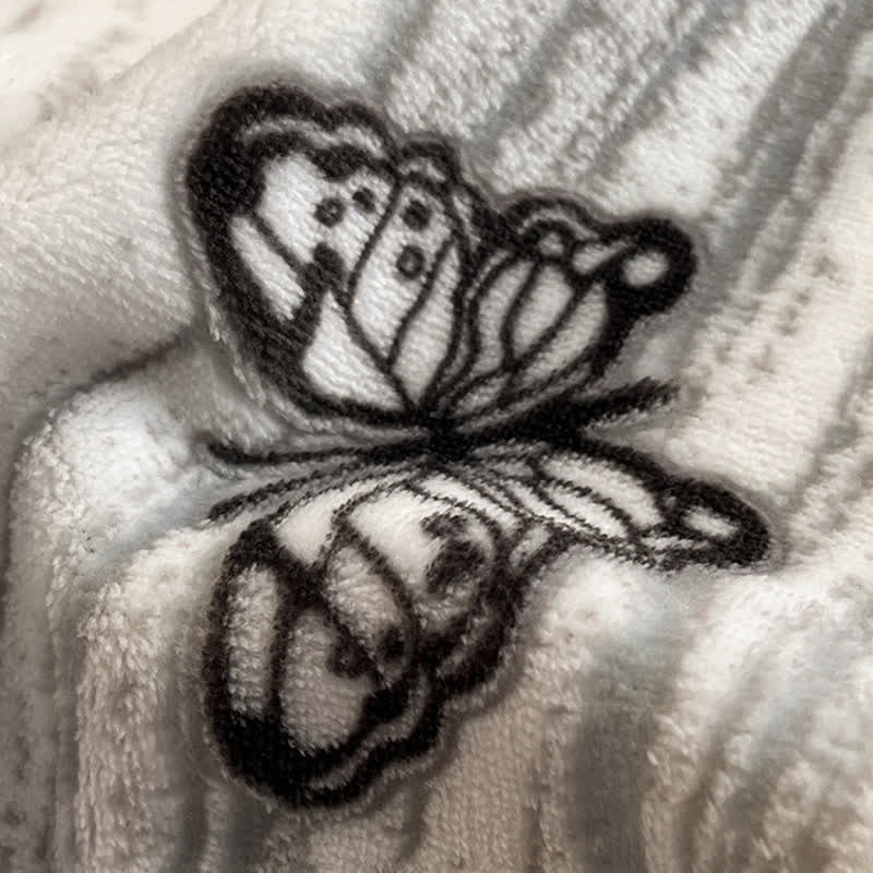 Set di biancheria da letto in peluche con volant a forma di farfalla Ownkoti (4 pezzi) - image 6