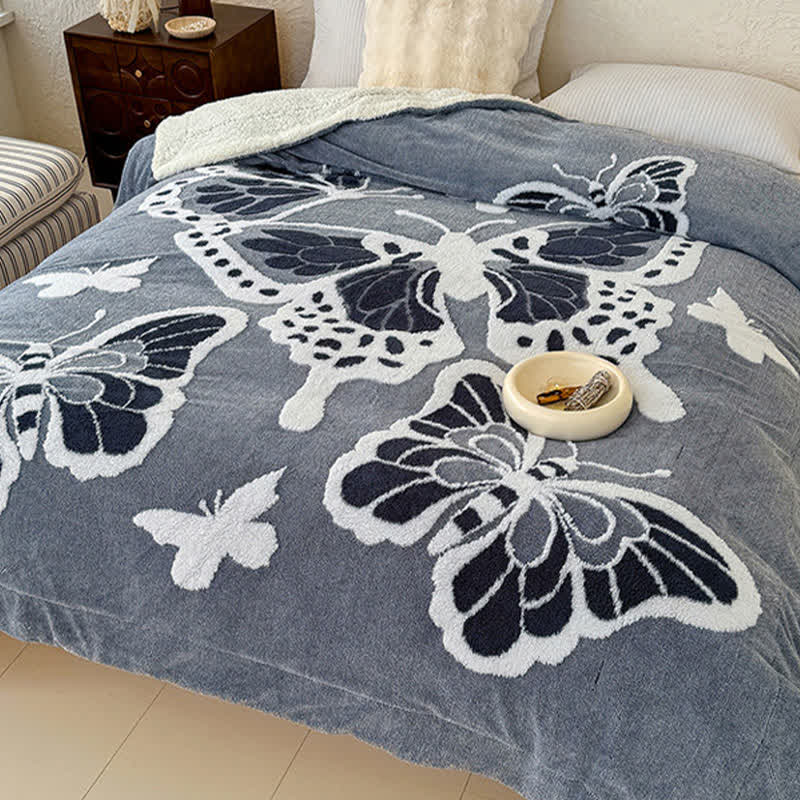 Coperta di peluche con stampa a farfalla ispirata alla natura Ownkoti - image 12