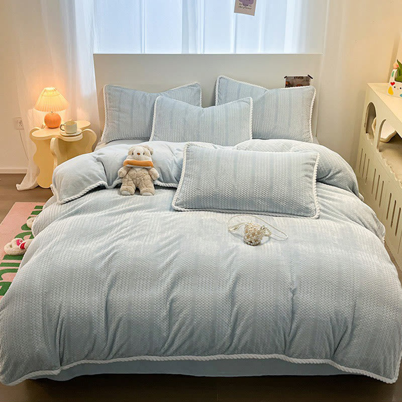 Set di biancheria da letto invernale in pile di lusso (4 pezzi) - Blu - Set di biancheria da letto (4 pezzi) - Matrimoniale Grande - image 16