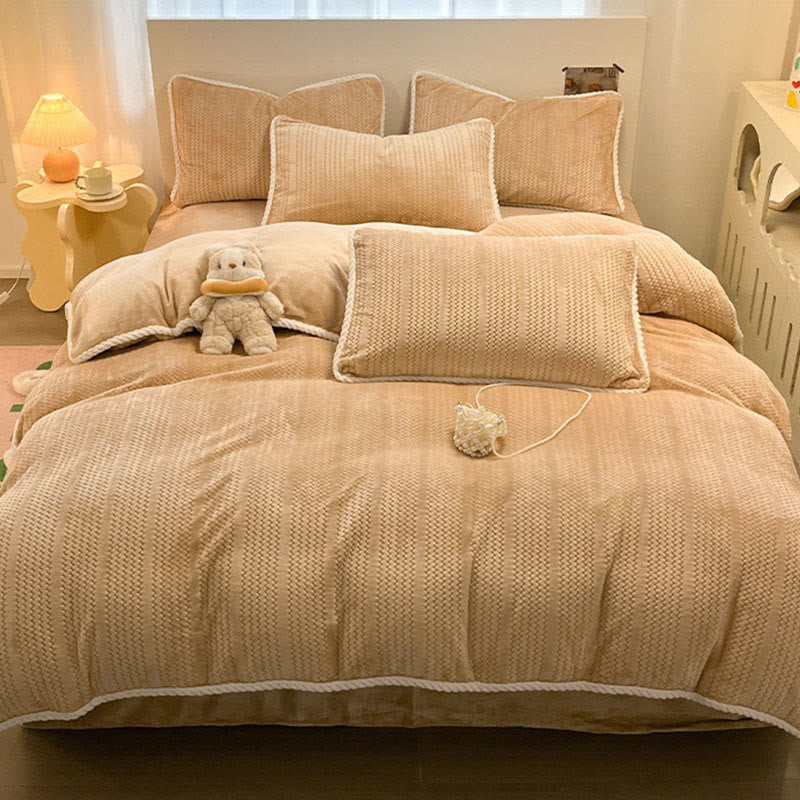 Set di biancheria da letto invernale in pile di lusso (4 pezzi) - Caffè - Set di biancheria da letto (4 pezzi) - Matrimoniale Grande - image 26
