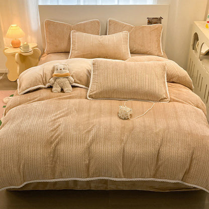 Set di biancheria da letto invernale in pile di lusso (4 pezzi) - Caffè - Set di biancheria da letto (4 pezzi) - Matrimoniale Grande - image 26