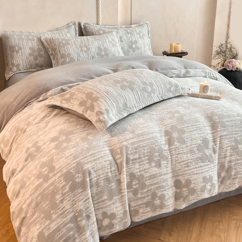 Set di biancheria da letto in pile spesso e goffrato (4 pezzi) - image 12