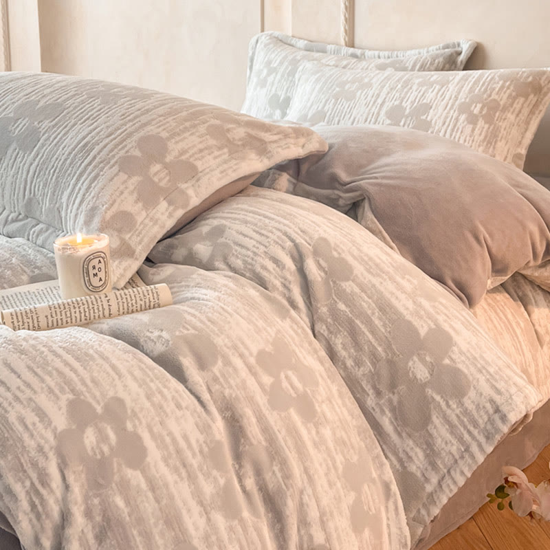 Set di biancheria da letto in pile spesso e goffrato (4 pezzi) - image 11