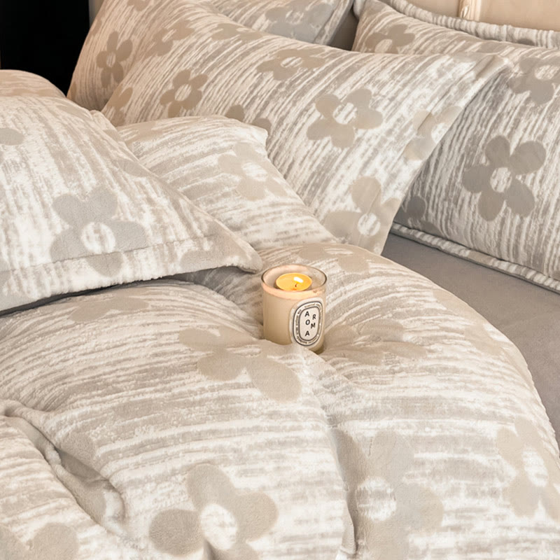 Set di biancheria da letto in pile spesso e goffrato (4 pezzi) - image 10