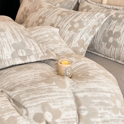 Set di biancheria da letto in pile spesso e goffrato (4 pezzi) - image 10