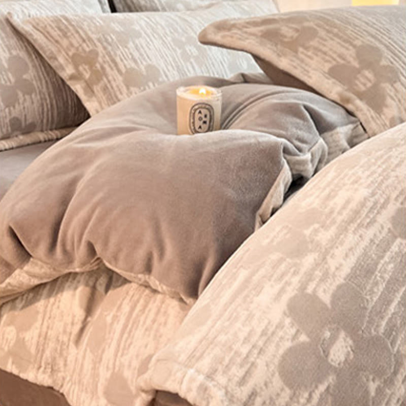 Set di biancheria da letto in pile spesso e goffrato (4 pezzi) - image 9
