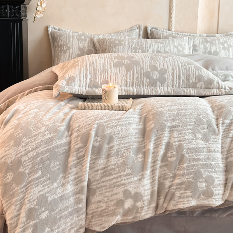 Set di biancheria da letto in pile spesso e goffrato (4 pezzi) - image 8