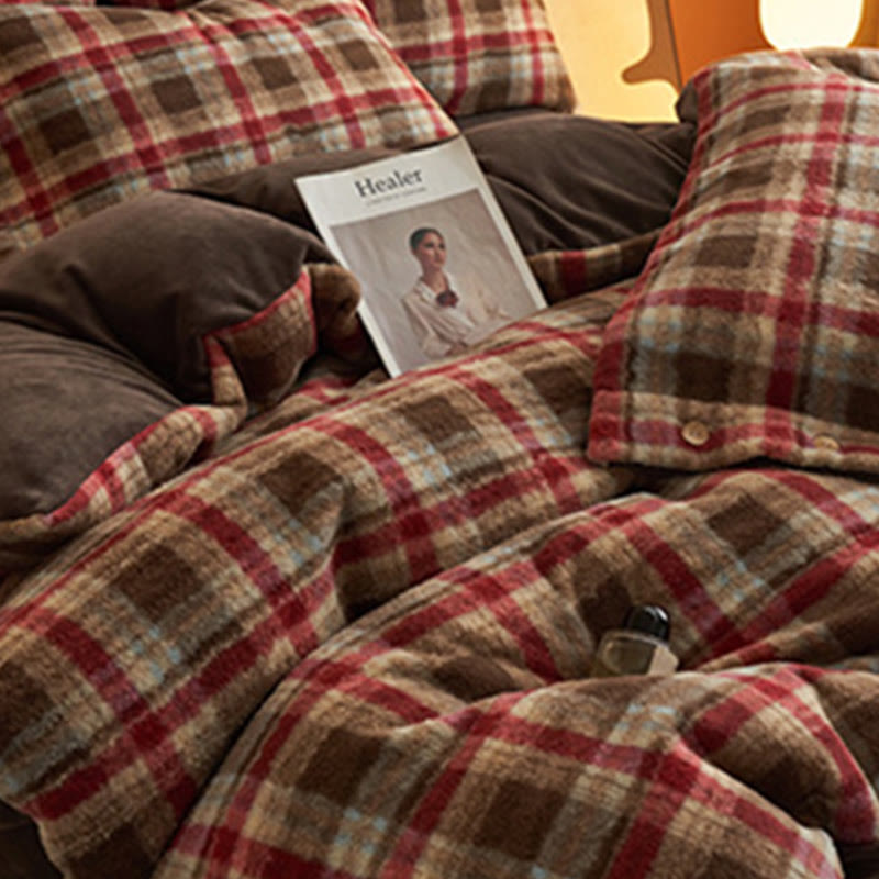 Set di biancheria da letto classica scozzese e calda (4 pezzi) - image 28