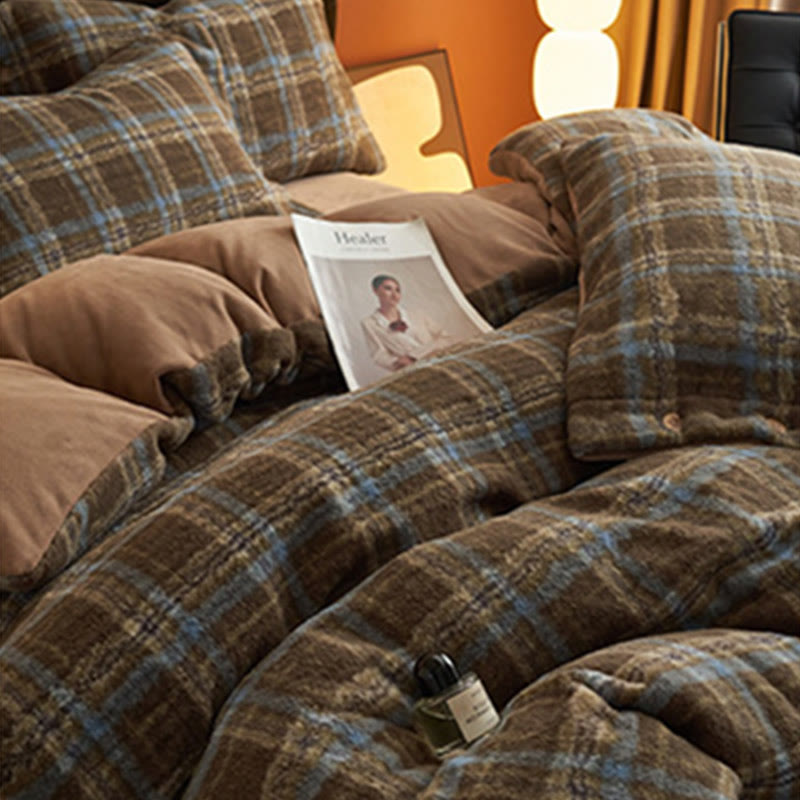 Set di biancheria da letto classica scozzese e calda (4 pezzi) - image 40