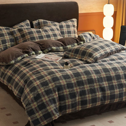 Set di biancheria da letto classica scozzese e calda (4 pezzi) - image 2