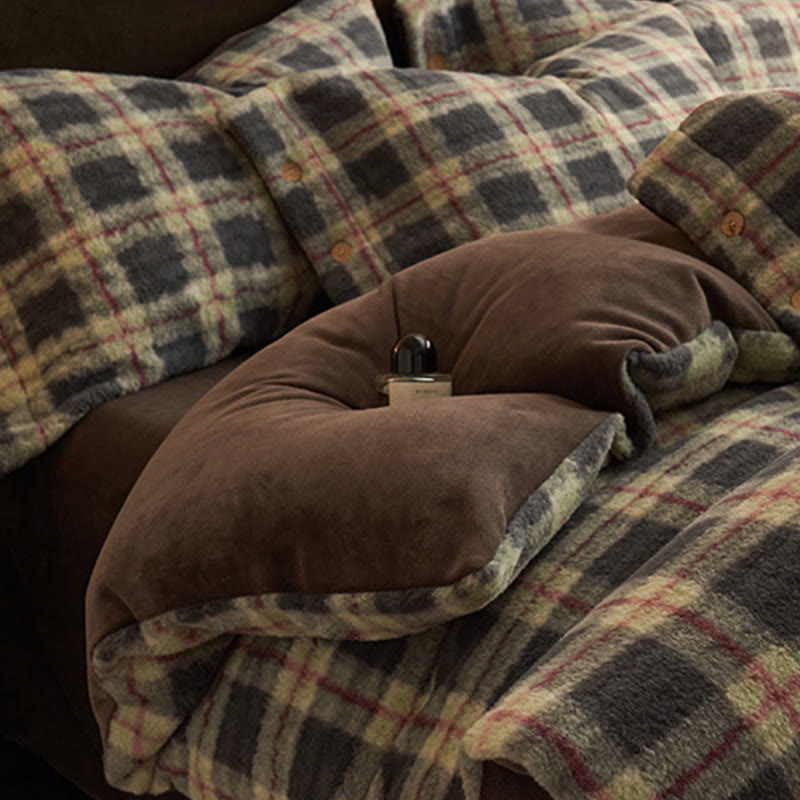 Set di biancheria da letto classica scozzese e calda (4 pezzi) - image 3