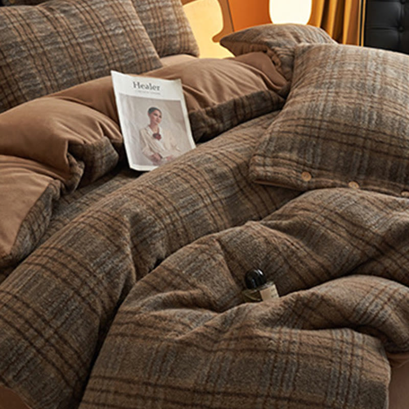 Set di biancheria da letto classica scozzese e calda (4 pezzi) - image 18