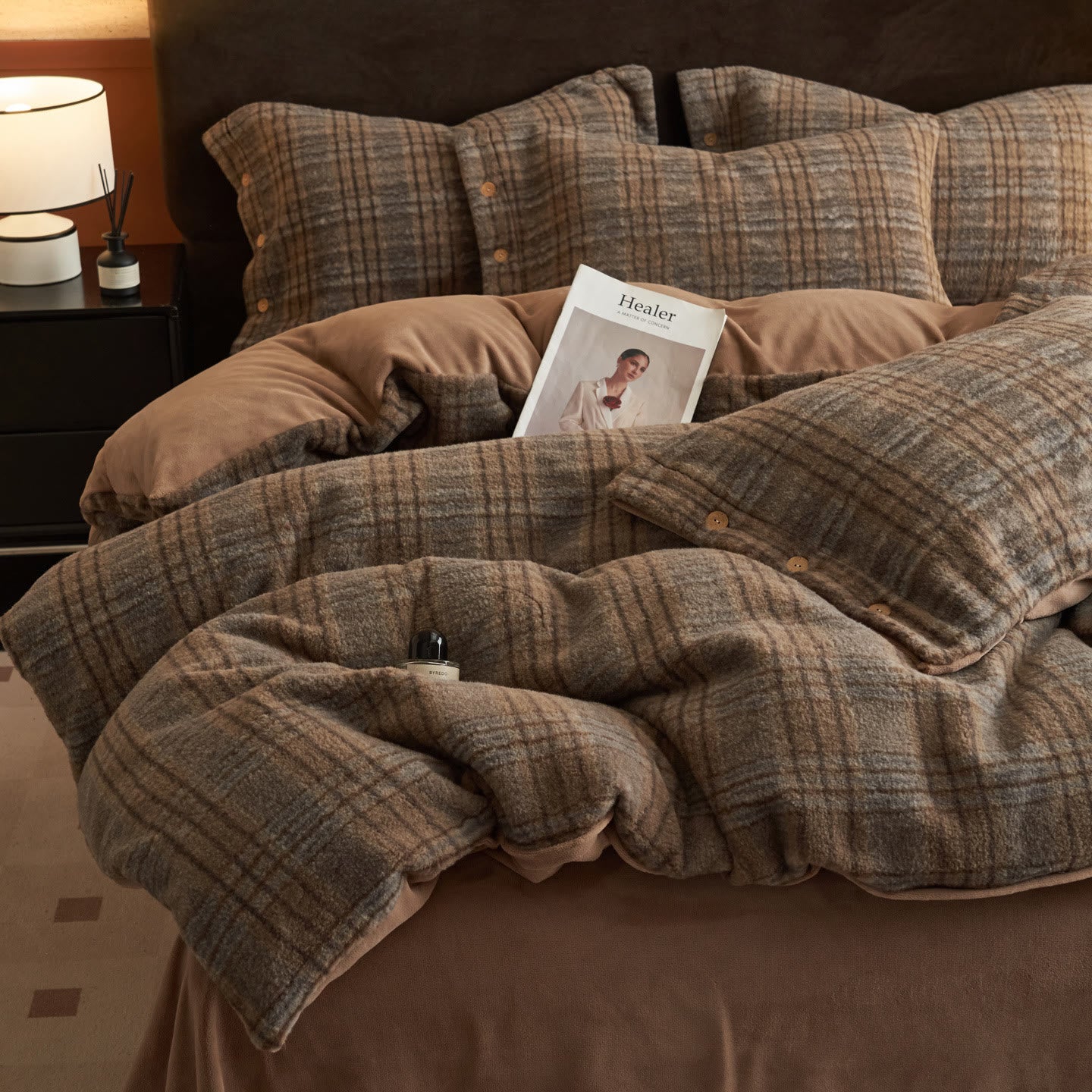 Set di biancheria da letto classica scozzese e calda (4 pezzi) - image 19