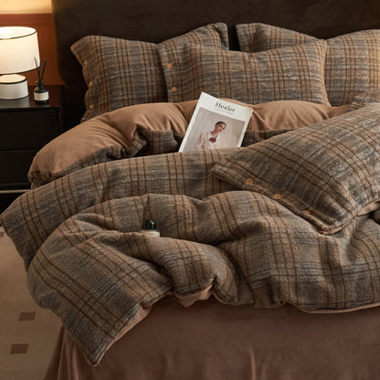 Set di biancheria da letto classica scozzese e calda (4 pezzi) - image 19